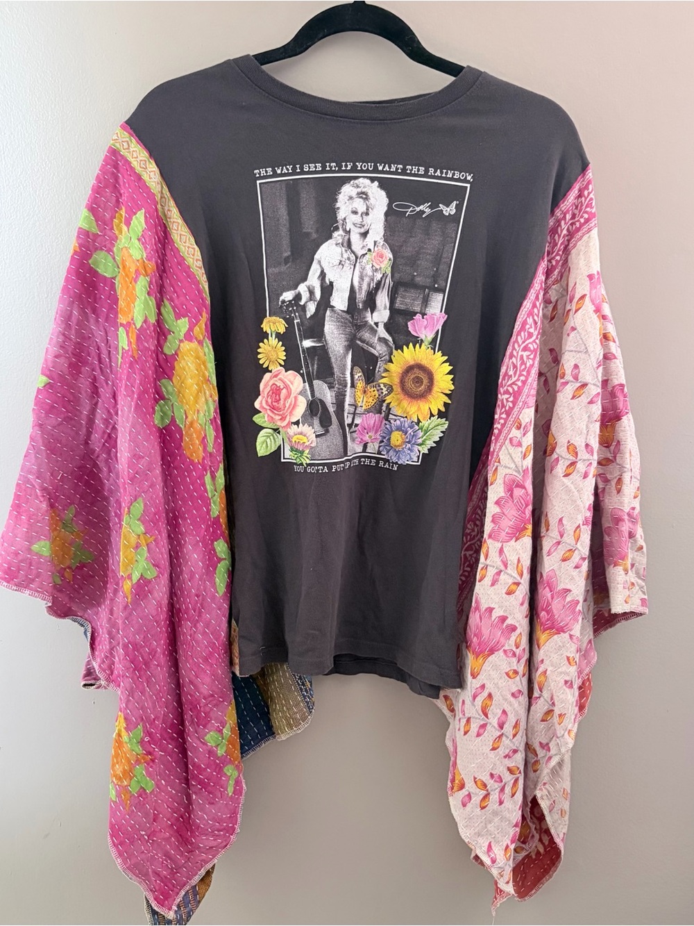 Dolly Parton Graphic Tee Kimono Sleeve Top Large
